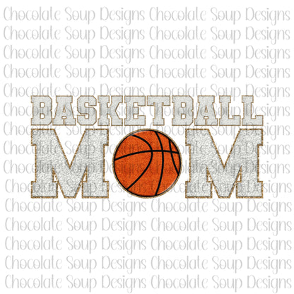 Basketball Mom Faux Chenille