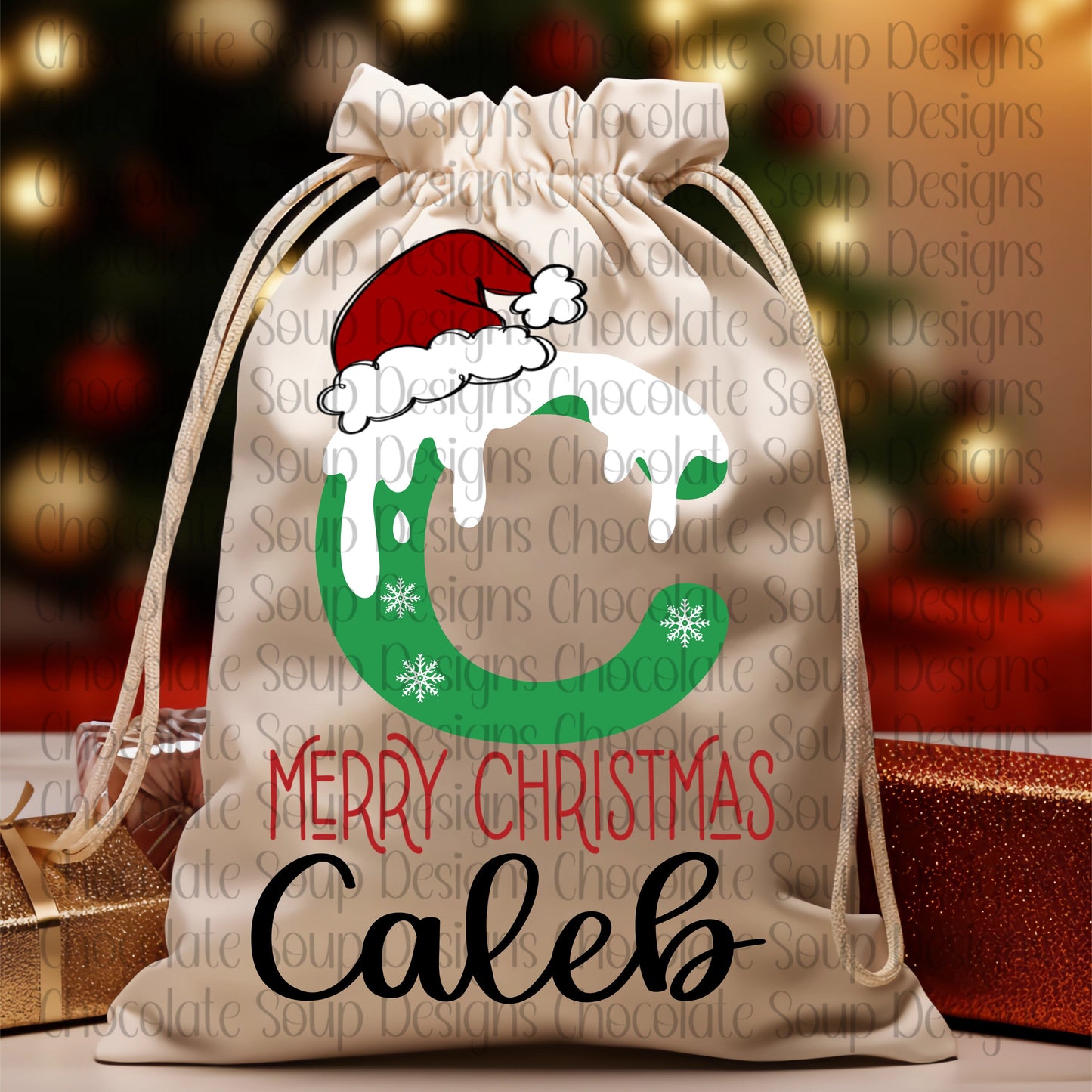 Custom Christmas Jumbo Gift Santa Bag