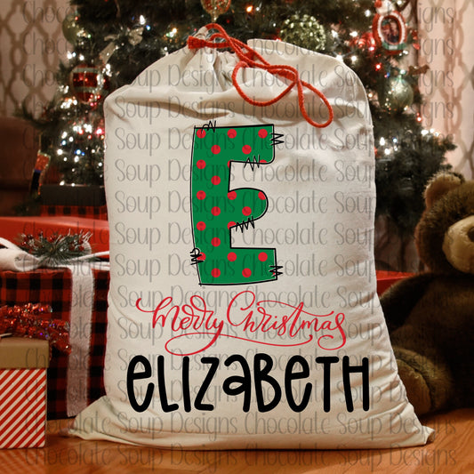 Custom Jumbo Christmas Gift Sack with Name