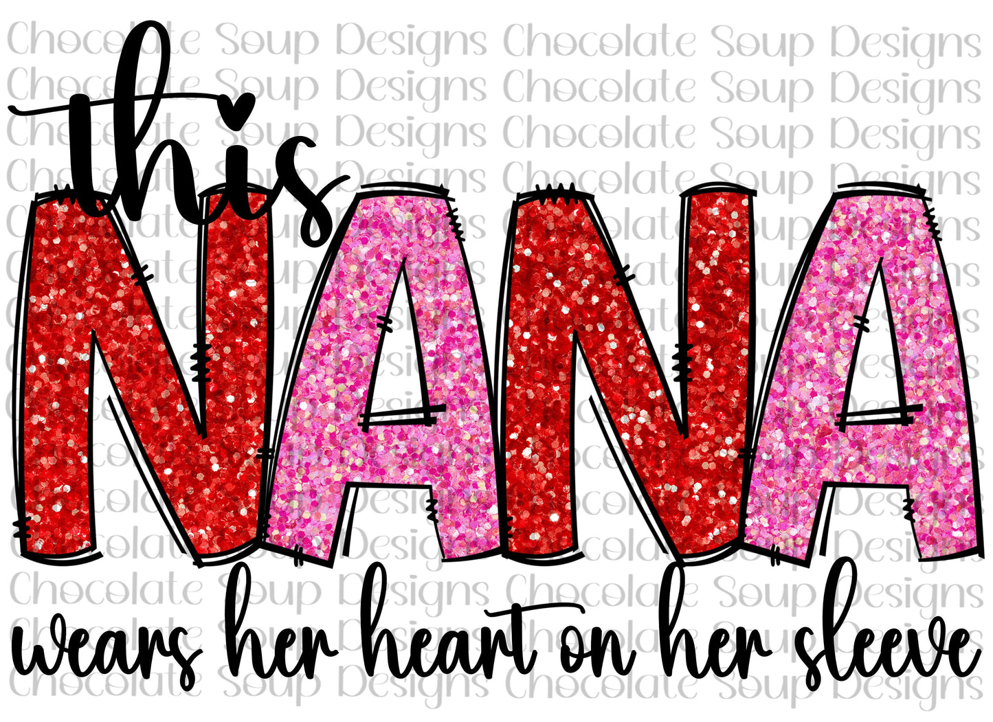 This Nana Wears Her Heart on Her Sleeve Valentine's Day