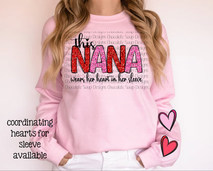 This Nana Wears Her Heart on Her Sleeve Valentine's Day