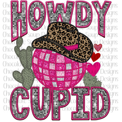 Howdy Cupid-Faux Embroidery Faux Sequins