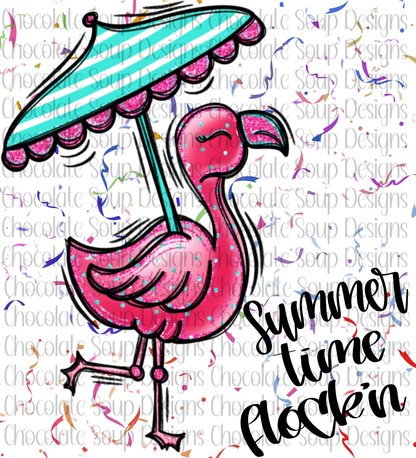 Summer Time Flock'n Flamingo