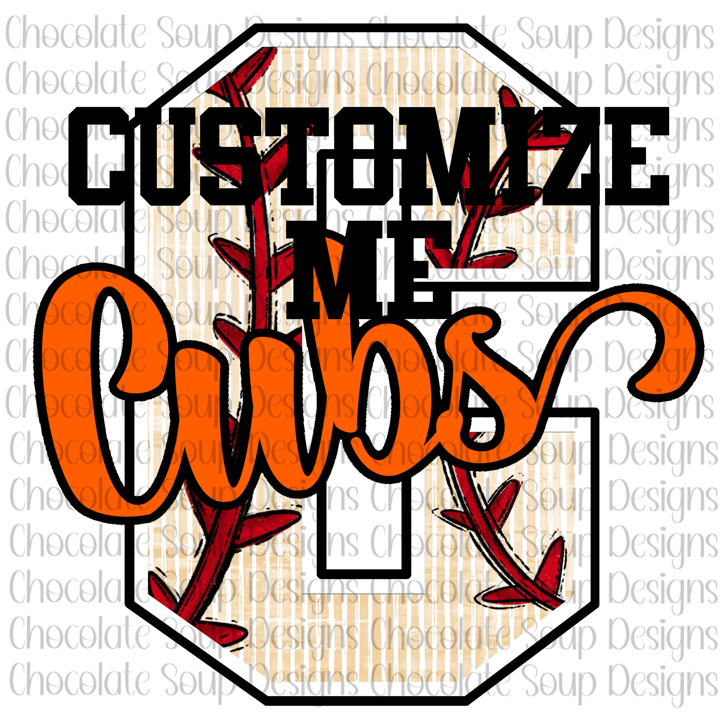 Baseball Athletic Letter Custom Design – Chocolate Soup Designs